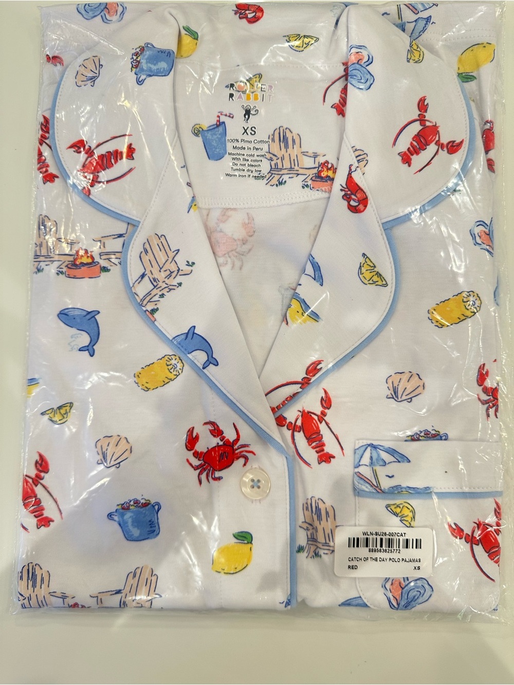 Roller Rabbit Catch Of The Day Polo Pajama Set